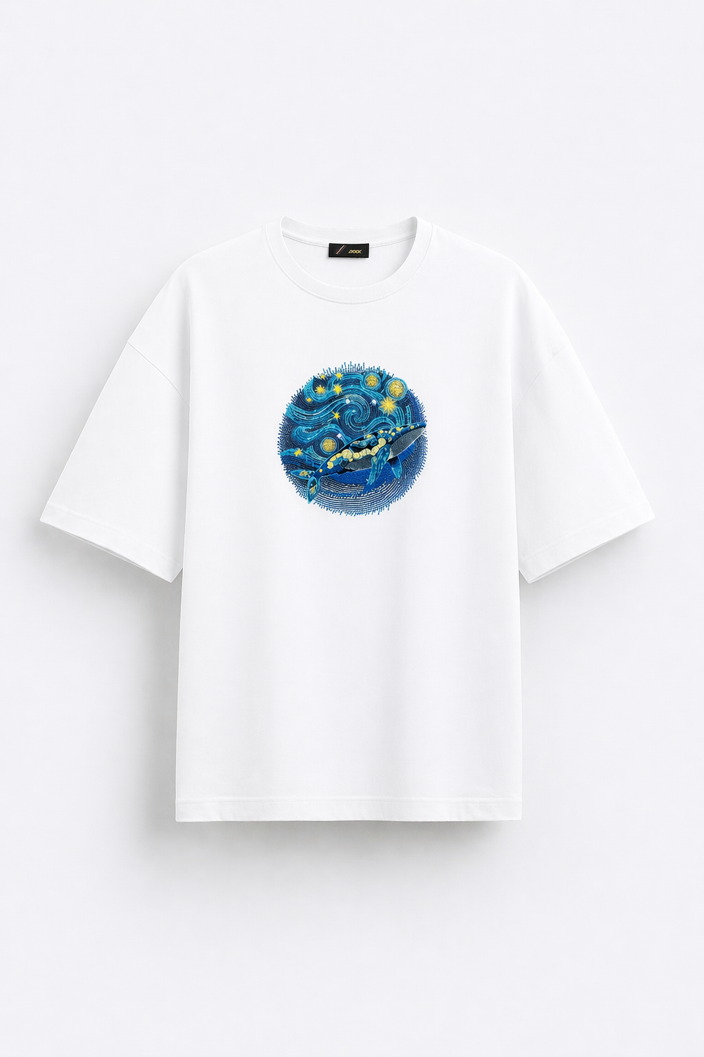STARRY NIGHT  BLUE WHALE OVERSIZED T-SHIRT